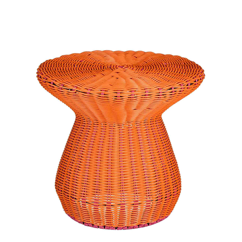 Mica Decorations Bijzettafel Tanee - 38x38x35 cm - Polyethyleen - Oranje
