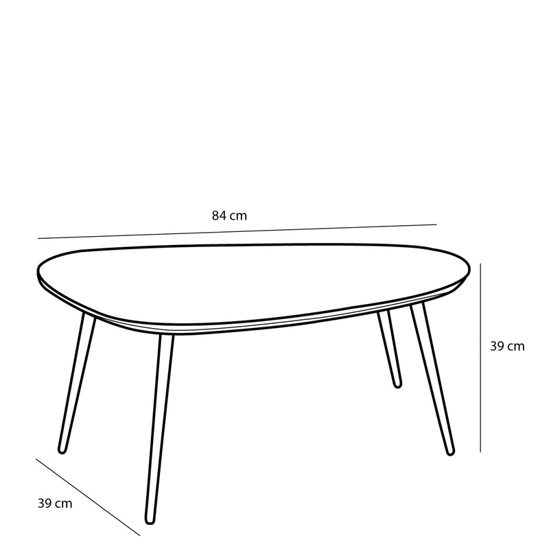 Mica Decorations Bijzettafel Jailey - 84x39x39 cm - Hout - Bruin- Set van 2