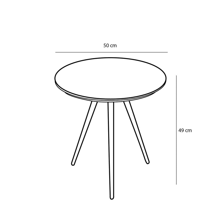 Mica Decorations Bijzettafel Jailey - 50x50x49 cm - Hout - Bruin- Set van 2