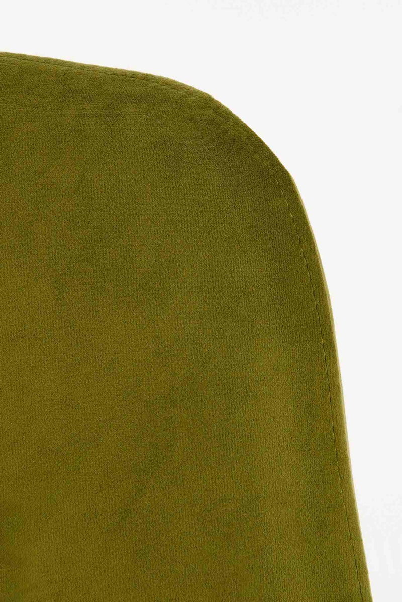 Mica Decorations Stoel Montelli - 53x44x85 cm - Fluweel - Groen