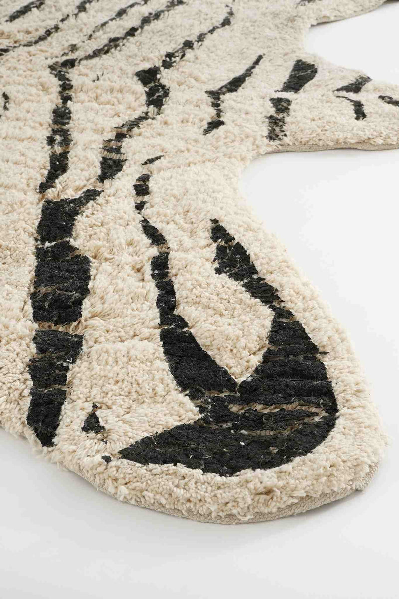 In the Mood Vloerkleed Zebra - 180x120x3 cm - Katoen - Wit