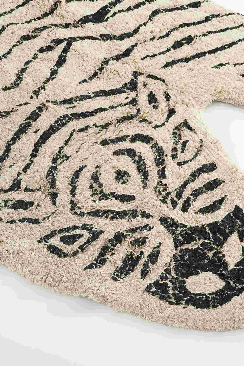 In the Mood Vloerkleed Zebra - 180x120x3 cm - Katoen - Wit