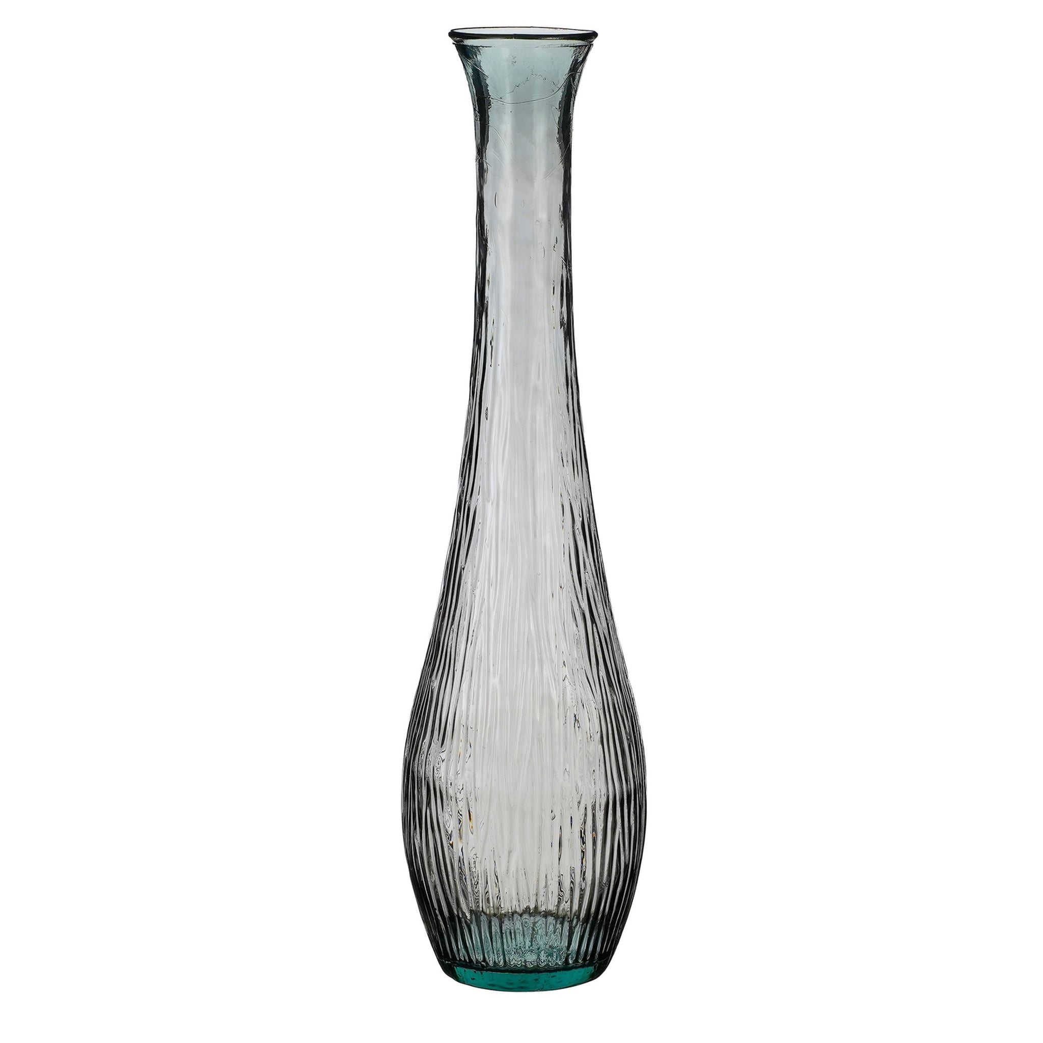 Mica Decorations Vaas Dix - 25x25x99 cm - Gerecycled Glas - Anthracite
