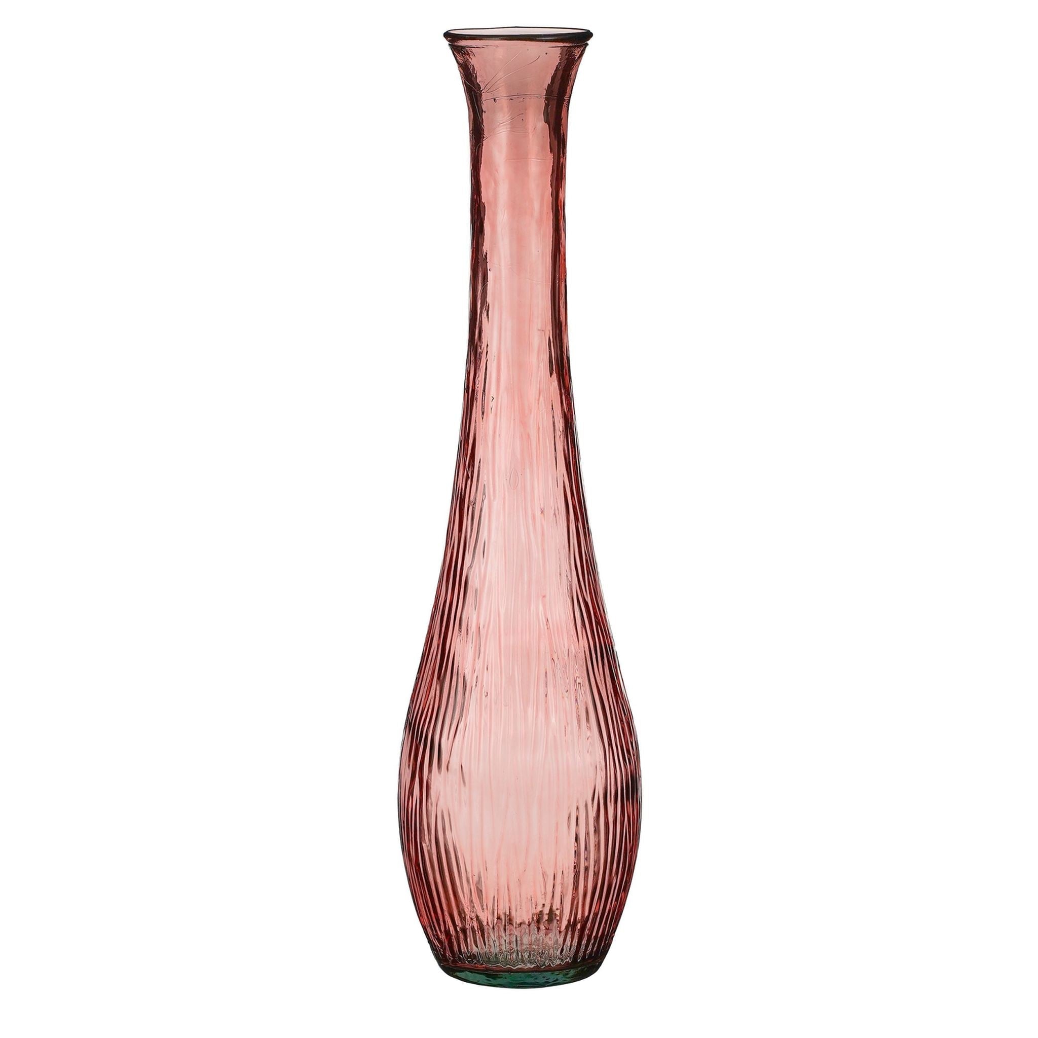 Mica Decorations Vaas Dix - 25x25x99 cm - Glas - Roze
