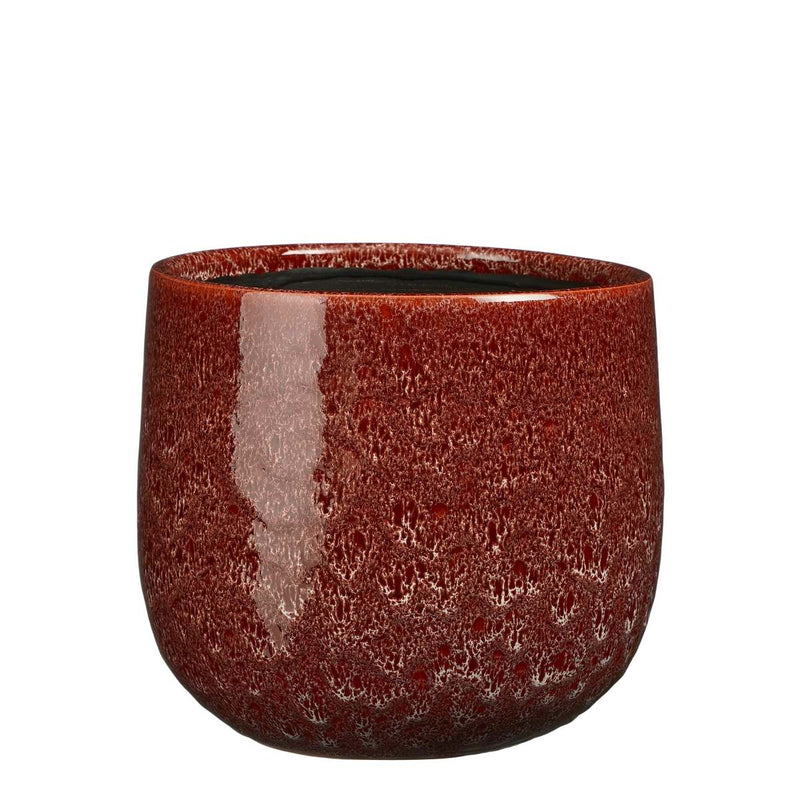 Mica Decorations Paola Bloempot - 21x21x19 cm - Keramiek - Rood