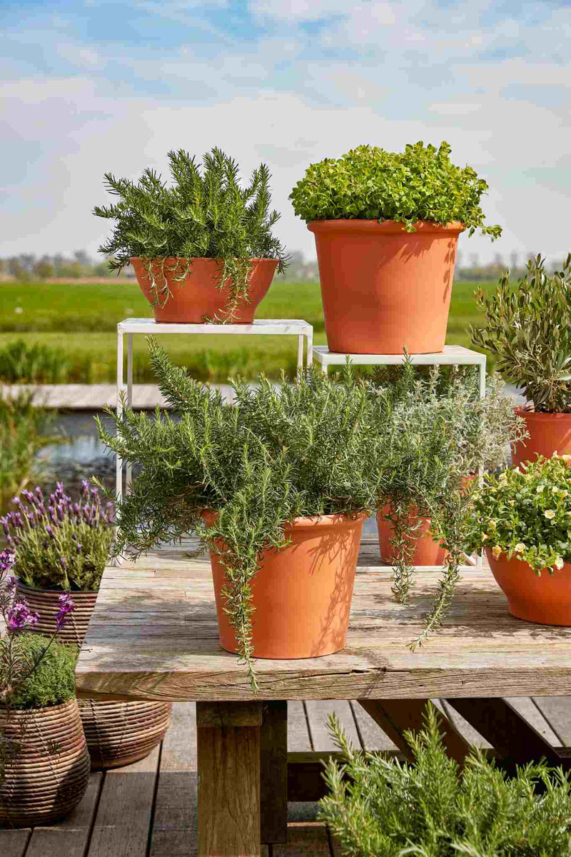 Mica Decorations Bloempot Lua - 28x28x23 cm - Klei - Terra