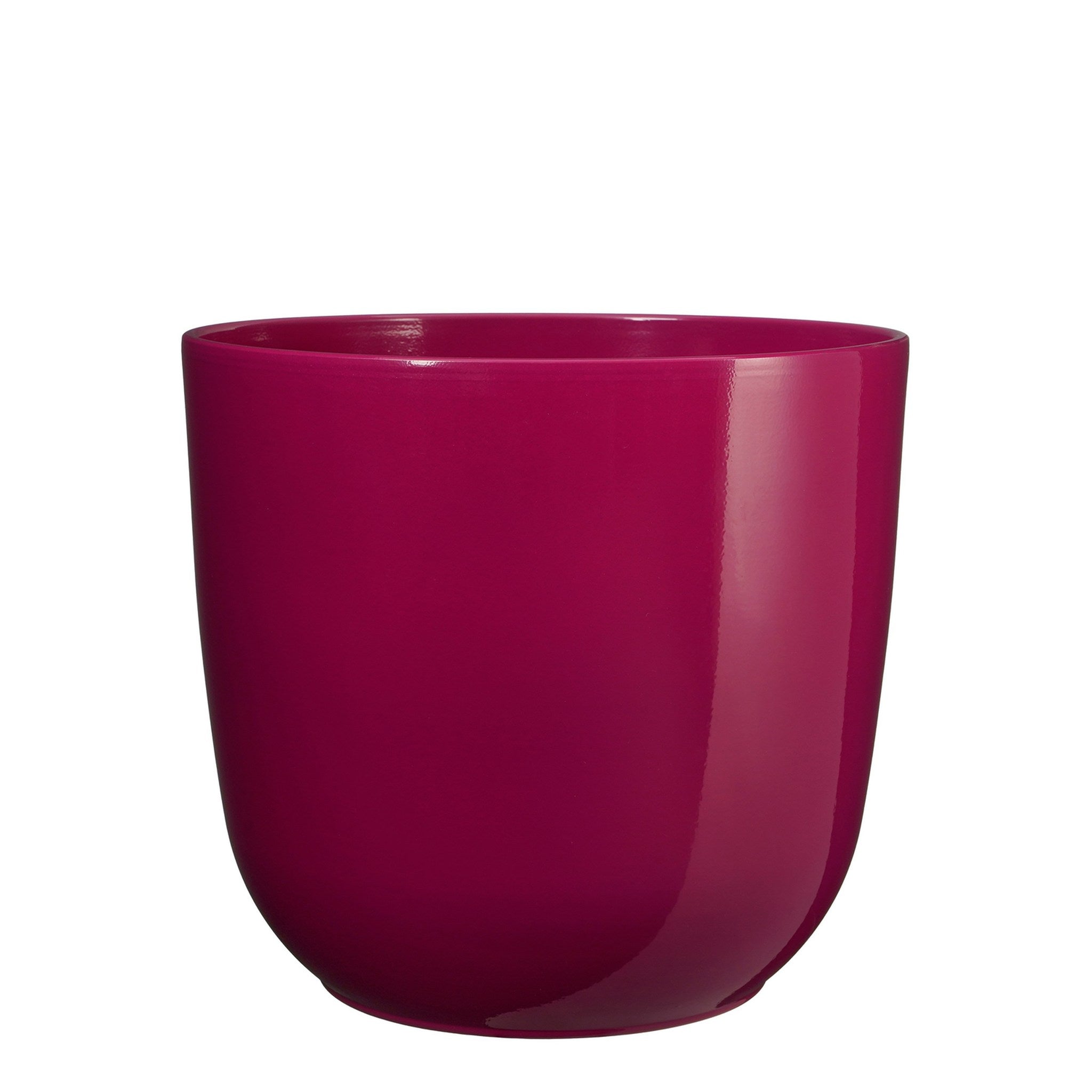 Mica Decorations Bloempot Tusca - 19x19x18 cm - Keramiek - Fuchsia