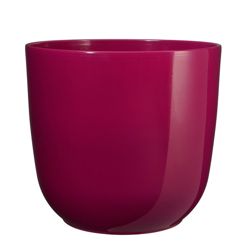 Mica Decorations Bloempot Tusca - 25x25x23 cm - Keramiek - Fuchsia
