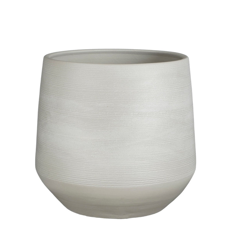 Mica Decorations Evora Bloempot - 37x37x34 cm - Lichtgrijs