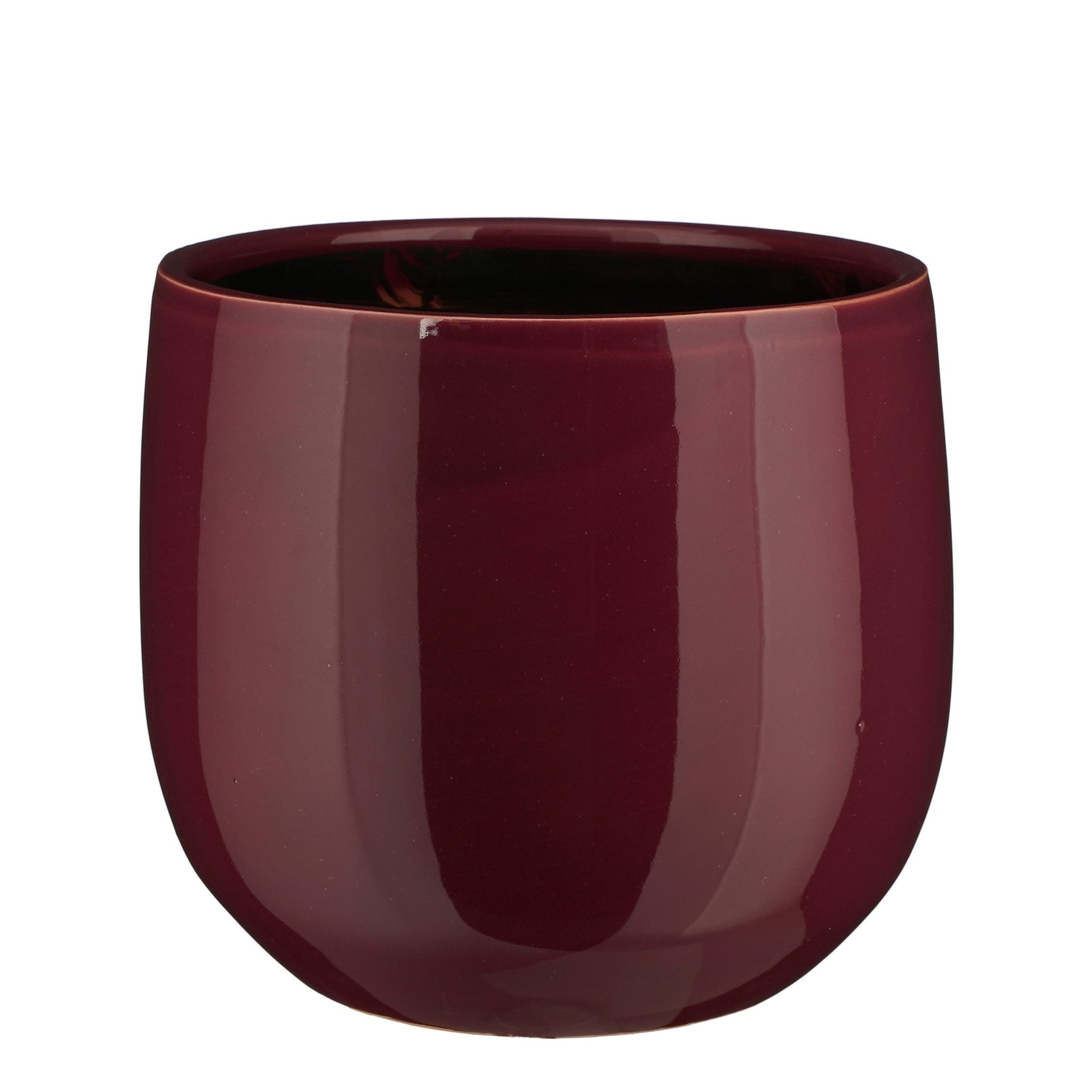 Mica Decorations Bloempot Pablo - 21x21x19 cm - Keramiek - Paars