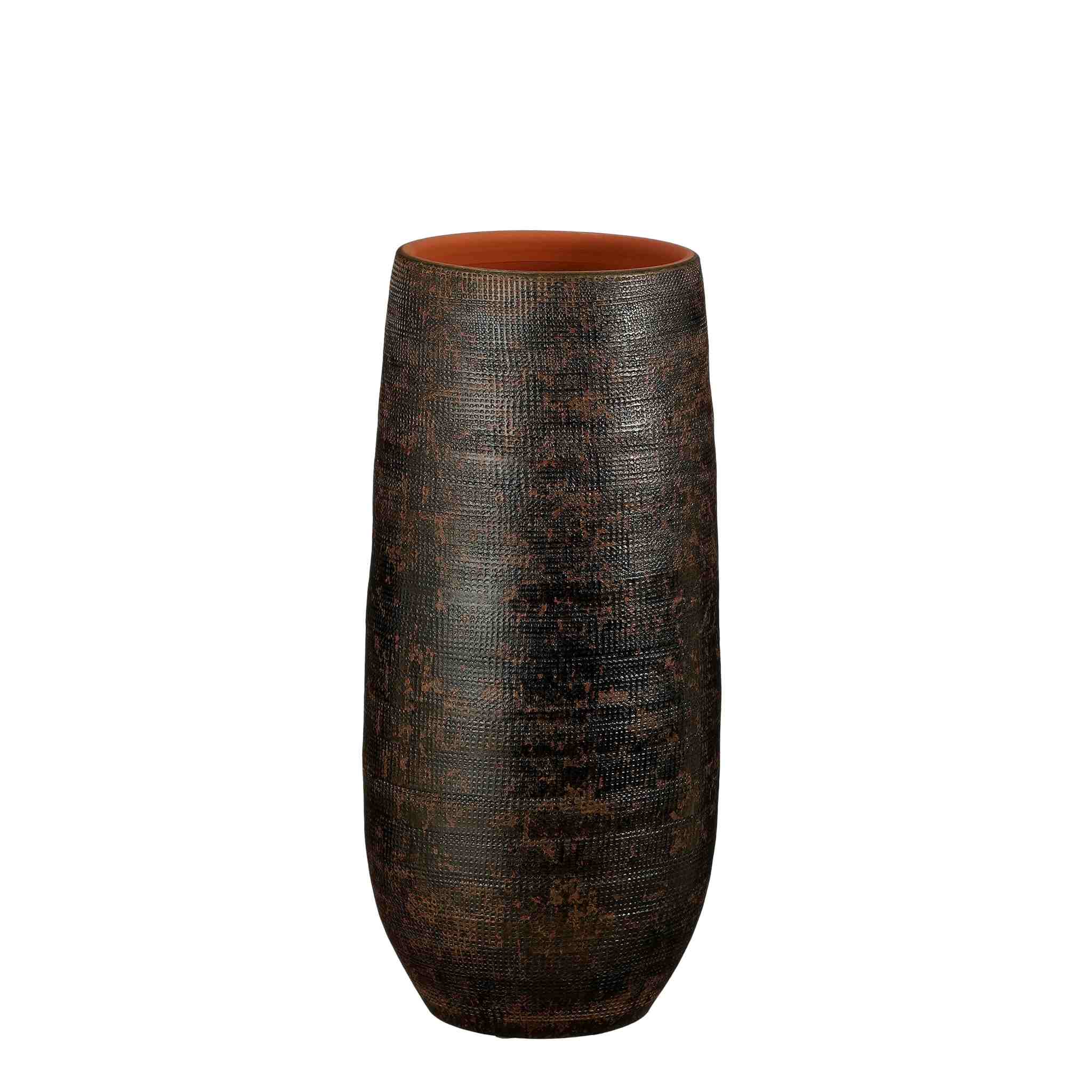 Mica Decorations Bloempot Enrique - 23x23x50 cm - Terracotta - Bruin