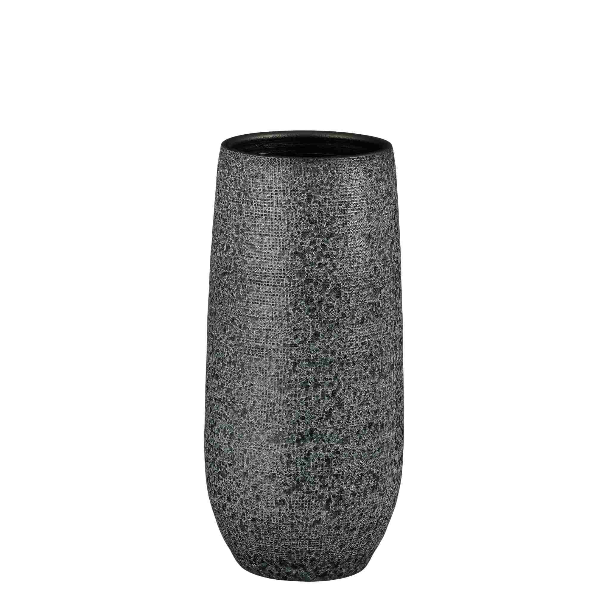 Mica Decorations Bloempot Enrique - 23x23x50 cm - Terracotta - Grijs