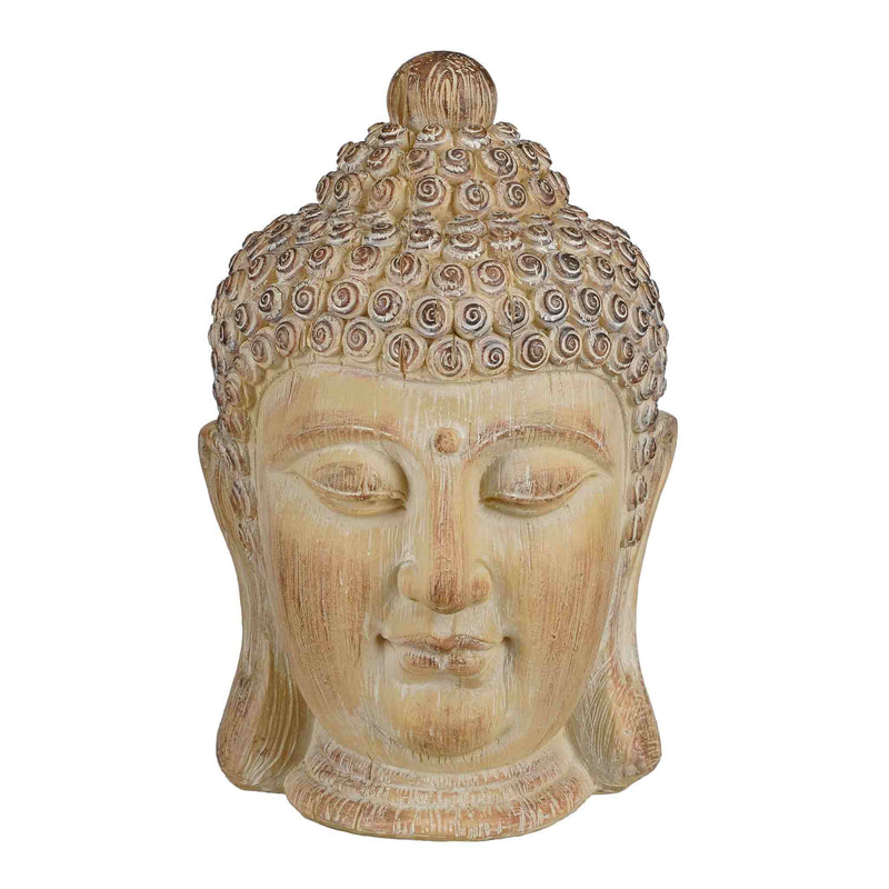 Mica Decorations Deco Object Buddha - 20x20.5x30.5 cm - Polyresin - taupe