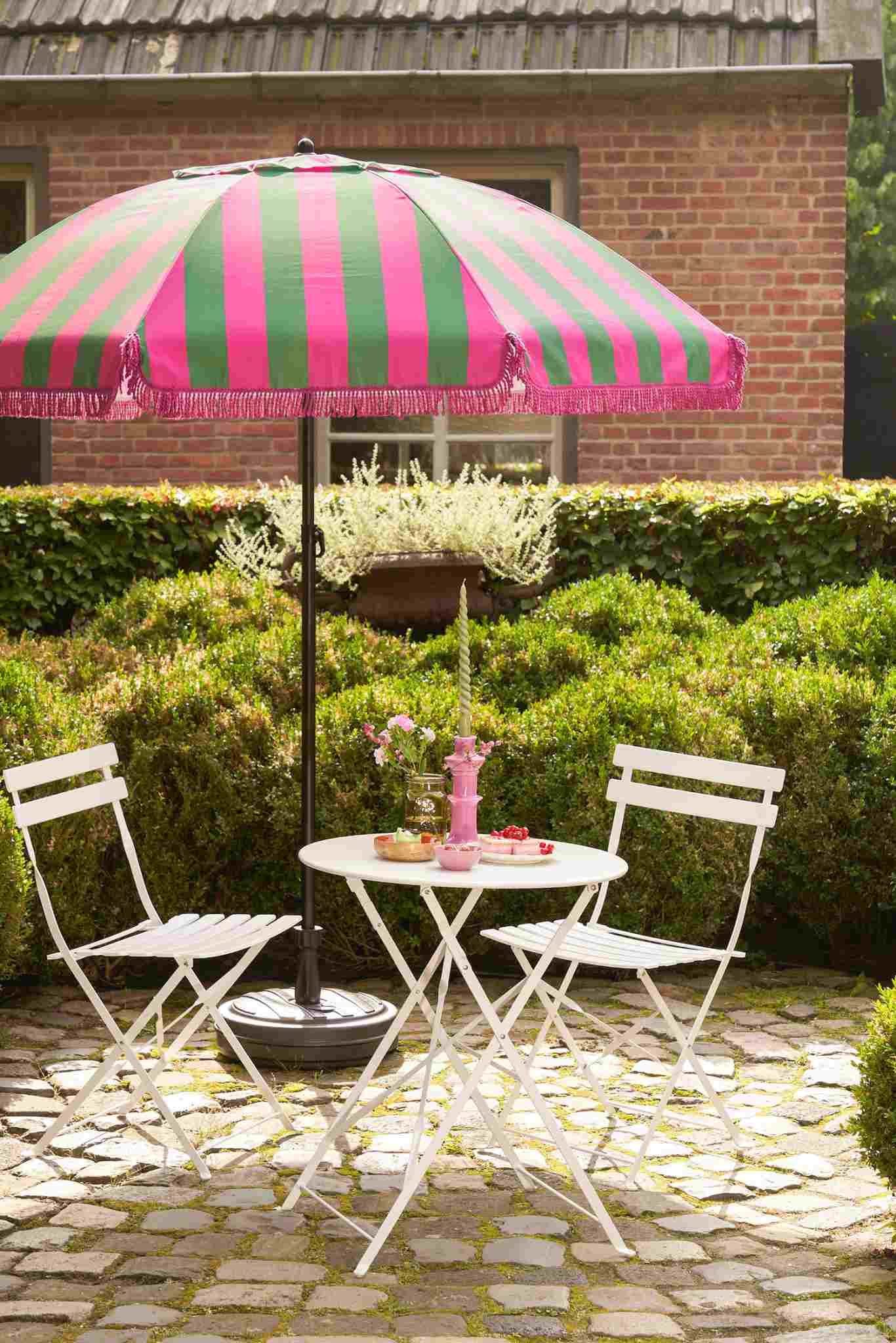 Mica Decorations Tuinsets Laurence - 60x60x71 cm - Ijzer - Wit