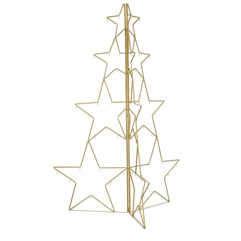 House of Seasons Kerstversiering X-mas Tree - 128x128x171 cm - Ijzer - Goud