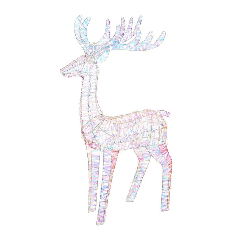 House of Seasons Kerstversiering Deer - 60x16x107 cm - PE - Transparant