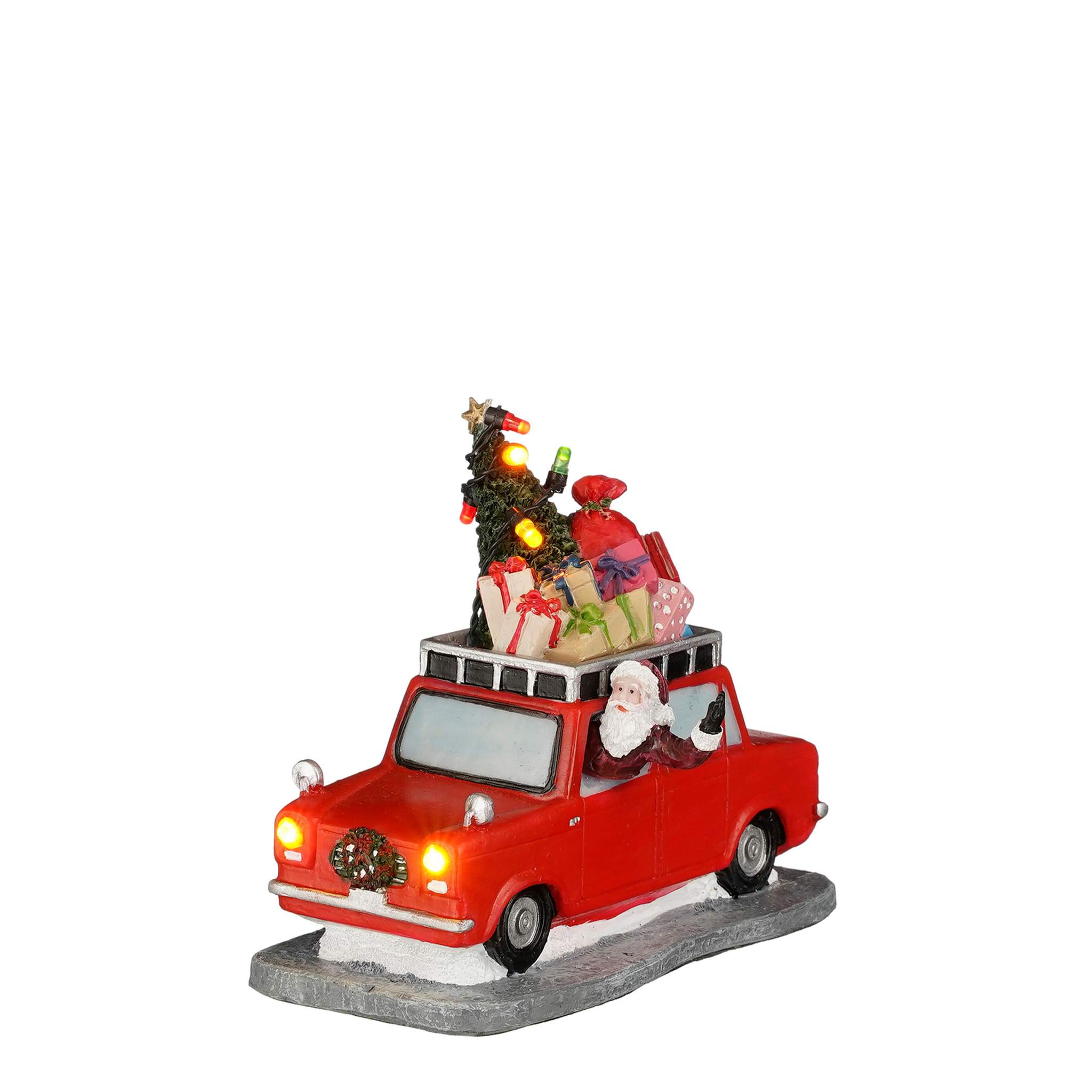 Luville Kerstdorp Kerstman - 12.8x6.3x10.5 cm - Polyresin - Multi