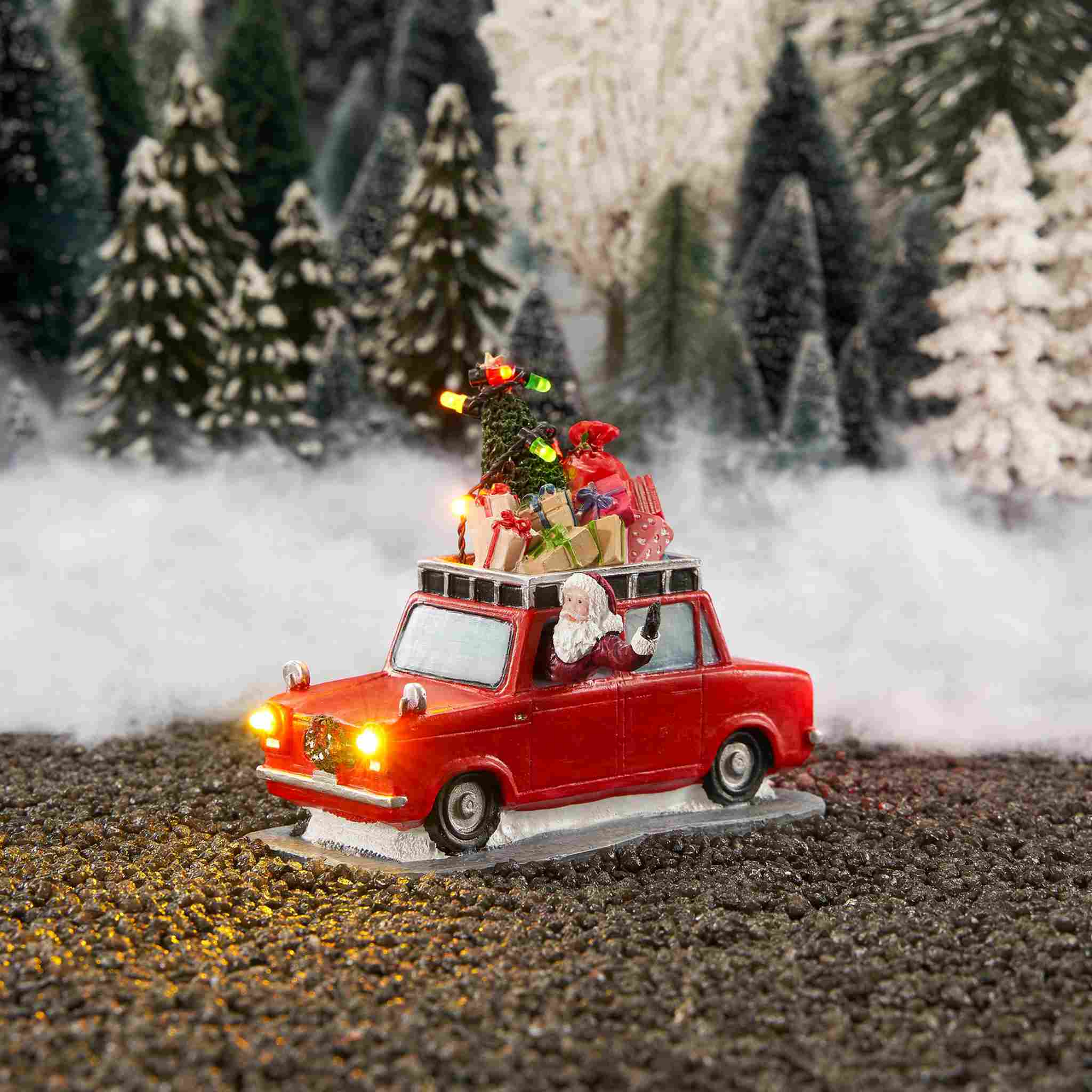 Luville Kerstdorp Kerstman - 12.8x6.3x10.5 cm - Polyresin - Multi