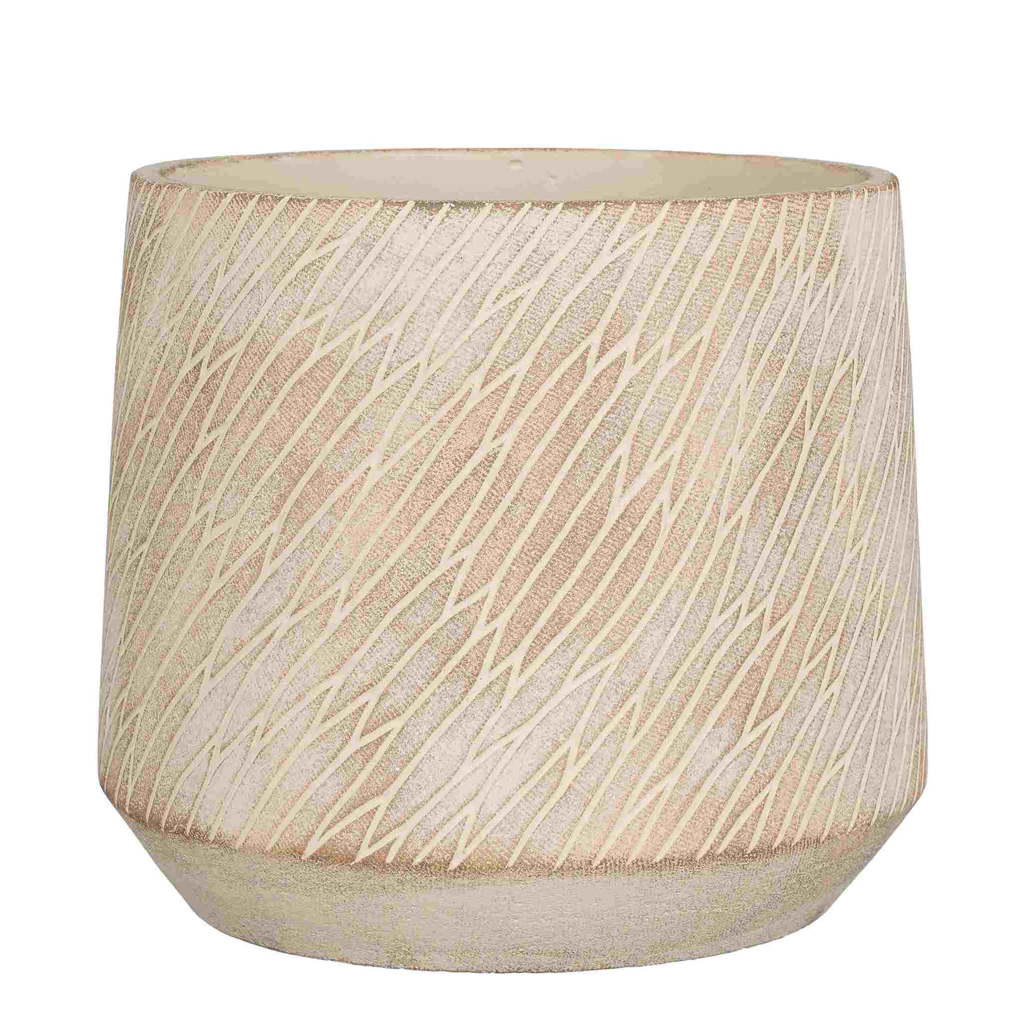 Mica Decorations Bloempot Camino - 23.5x23.5x20.5 cm - cement - Taupe