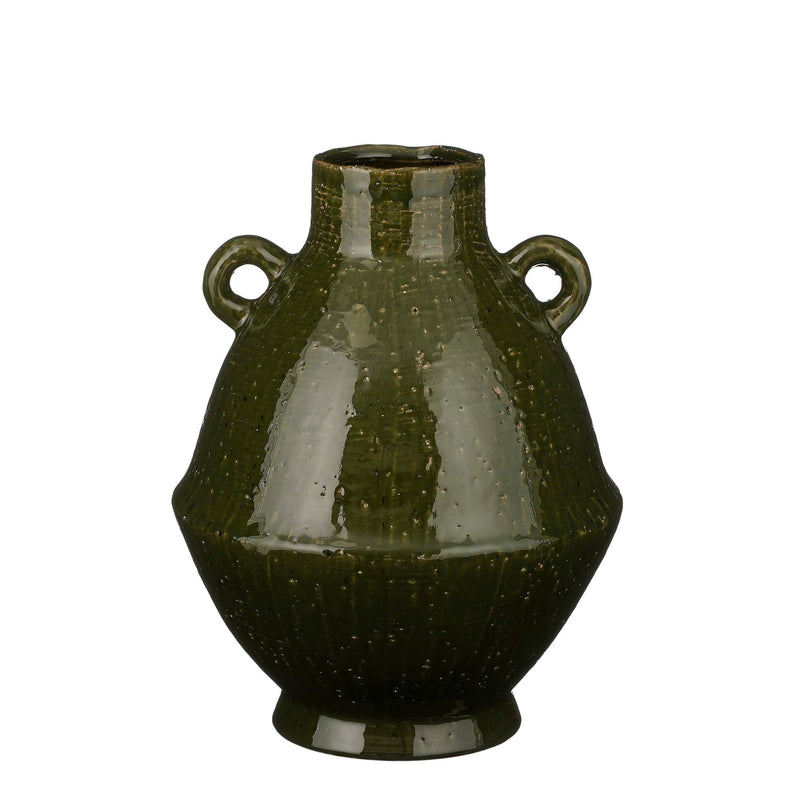 Mica Decorations Vaas Elena - 26x26x34 cm - Keramiek - Groen
