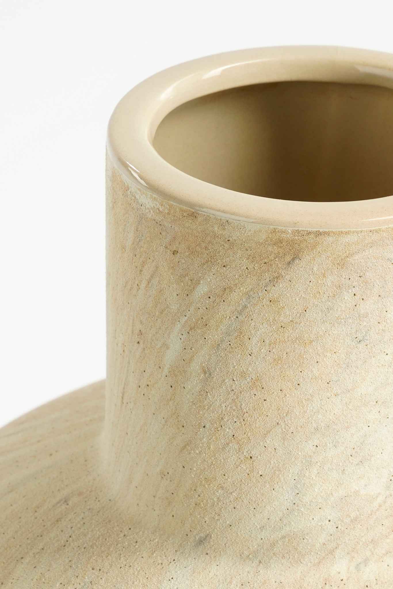 Mica Decorations Vaas Trentino - 28.5x25x38.5 cm - Keramiek - Beige
