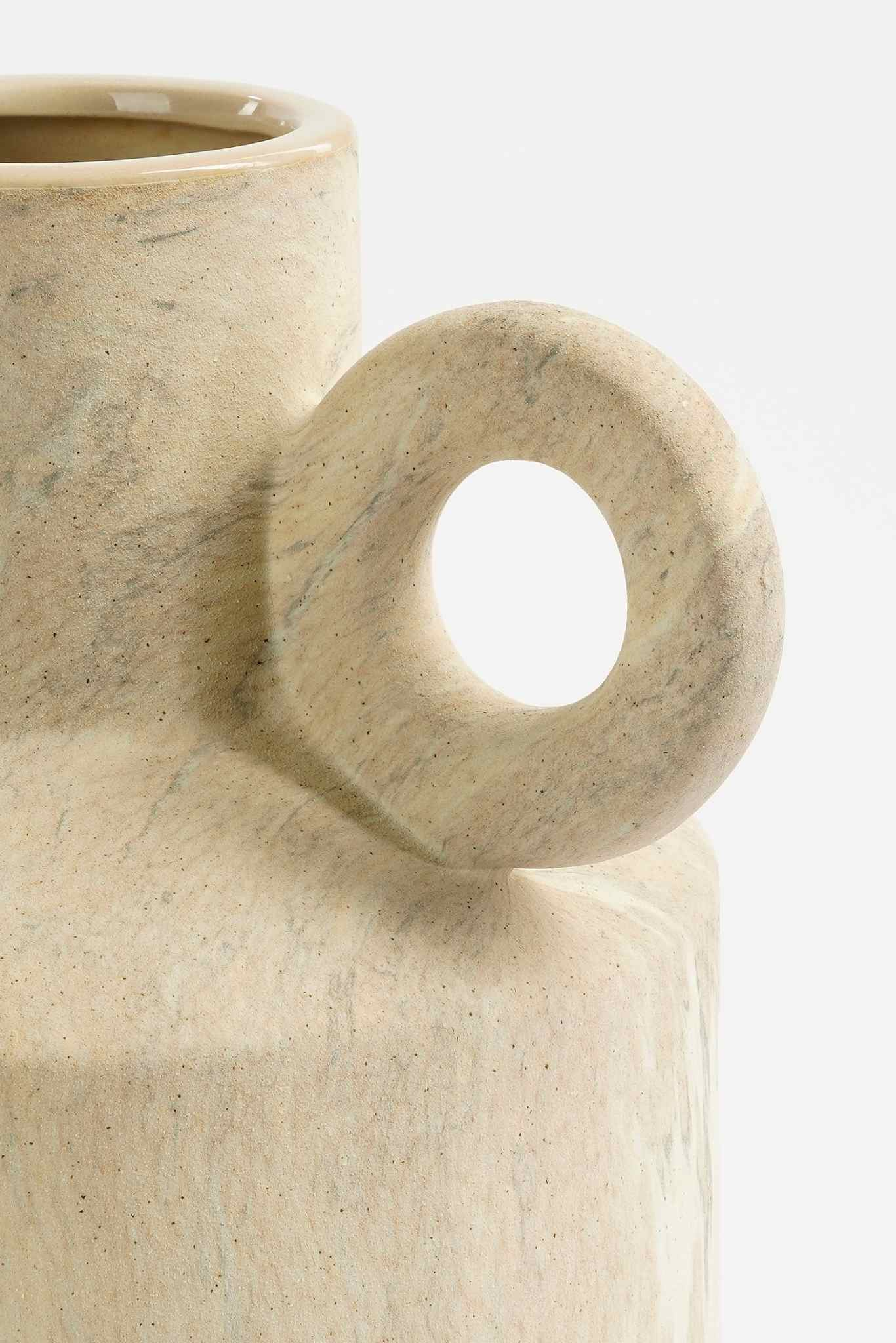 Mica Decorations Vaas Trentino - 28.5x25x38.5 cm - Keramiek - Beige