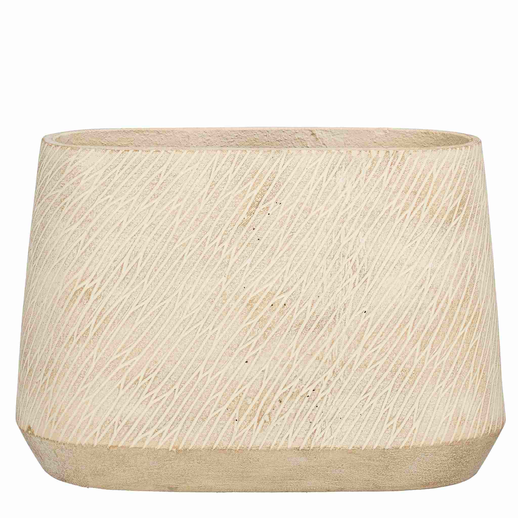 Mica Decorations Bloempot Camino - 42x20x30 cm - cement - Taupe