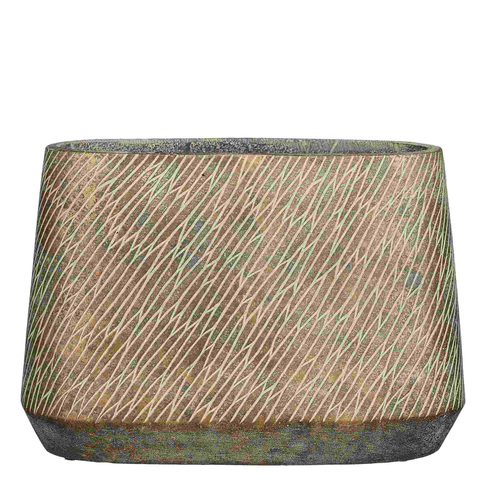 Mica Decorations Bloempot Camino - 42x20x30 cm - cement - Donker Bruin