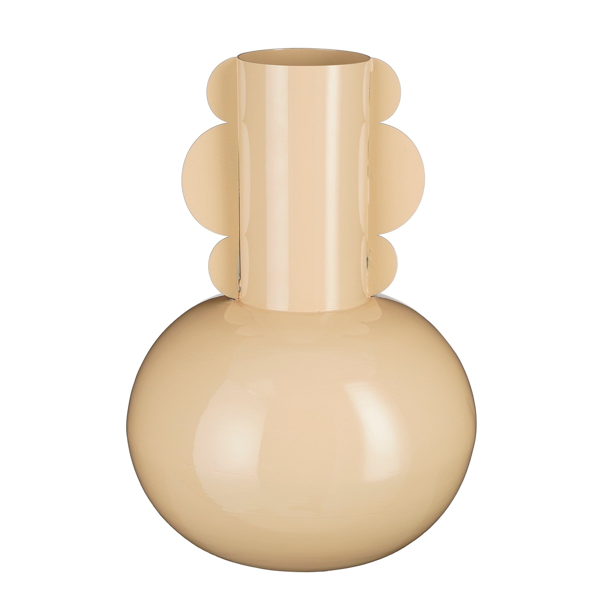 Mica Decorations Vaas Boyd - 25x25x36 cm - Ijzer - Beige
