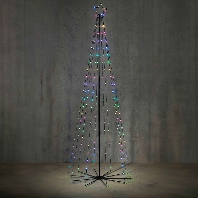 Luca Lighting Kerstverlichting Tree - 90x90x240 cm - Ijzer - Zwart