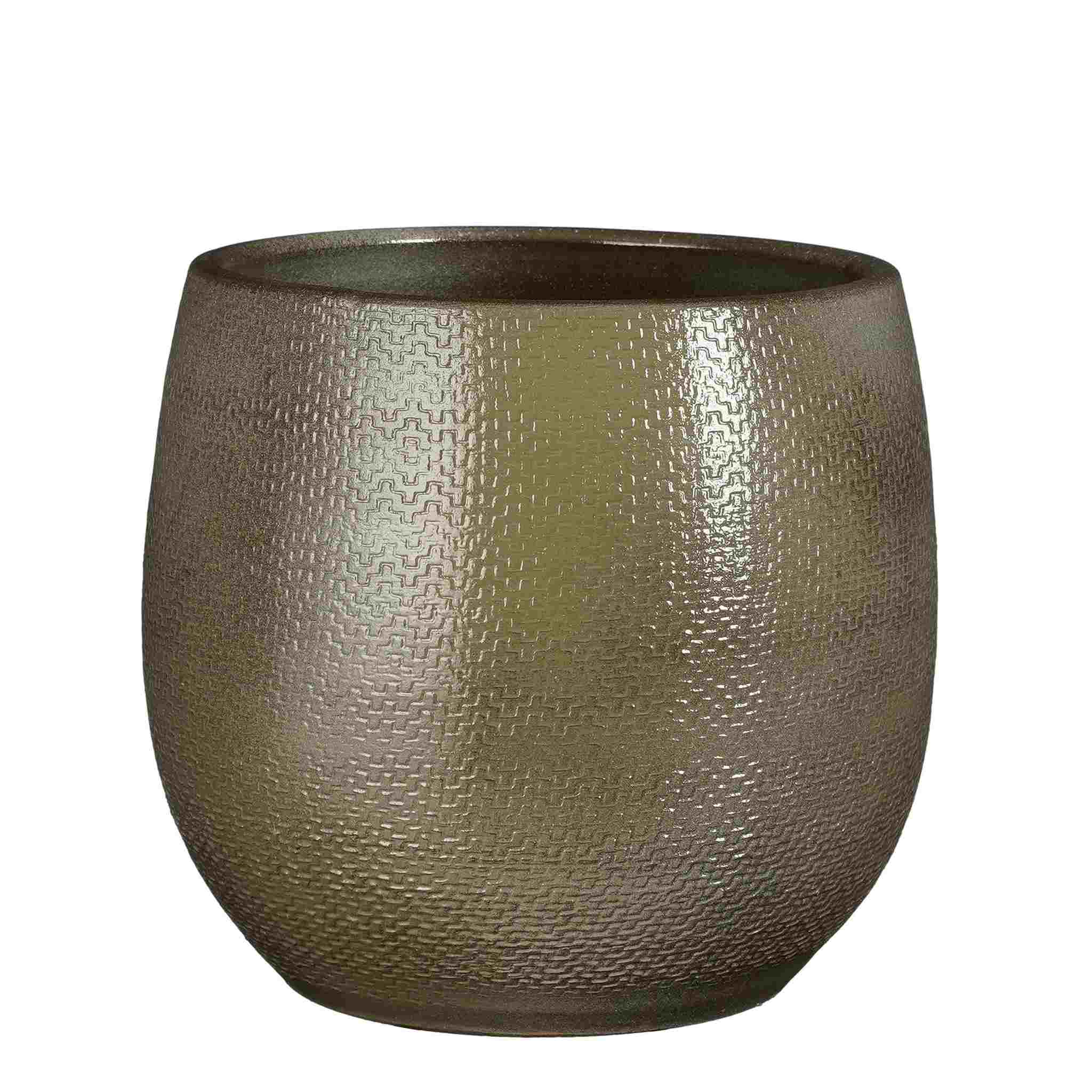 Mica Decorations Bloempot Porto - 23x23x23 cm - Terracotta - Taupe