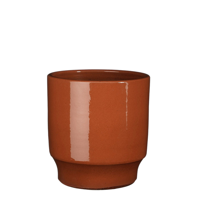 Mica Decorations Bloempot Diaz - 21x21x22 cm - Terracotta - Oranje