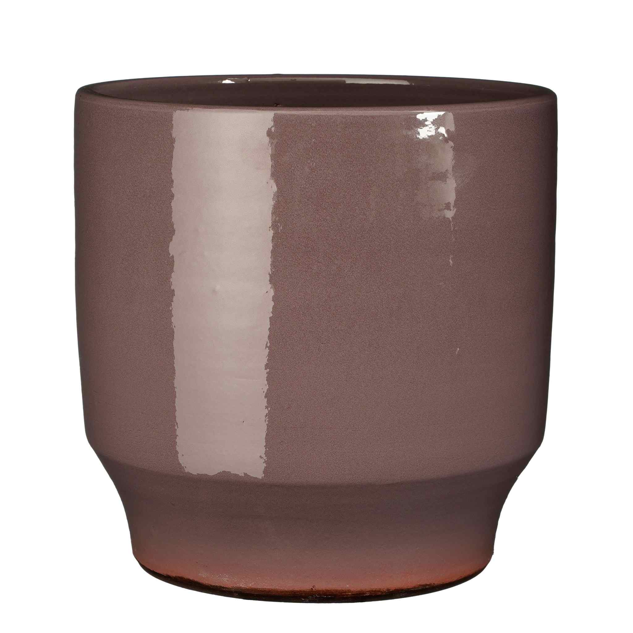 Mica Decorations Bloempot Diaz - 31x31x32 cm - Terracotta - Paars