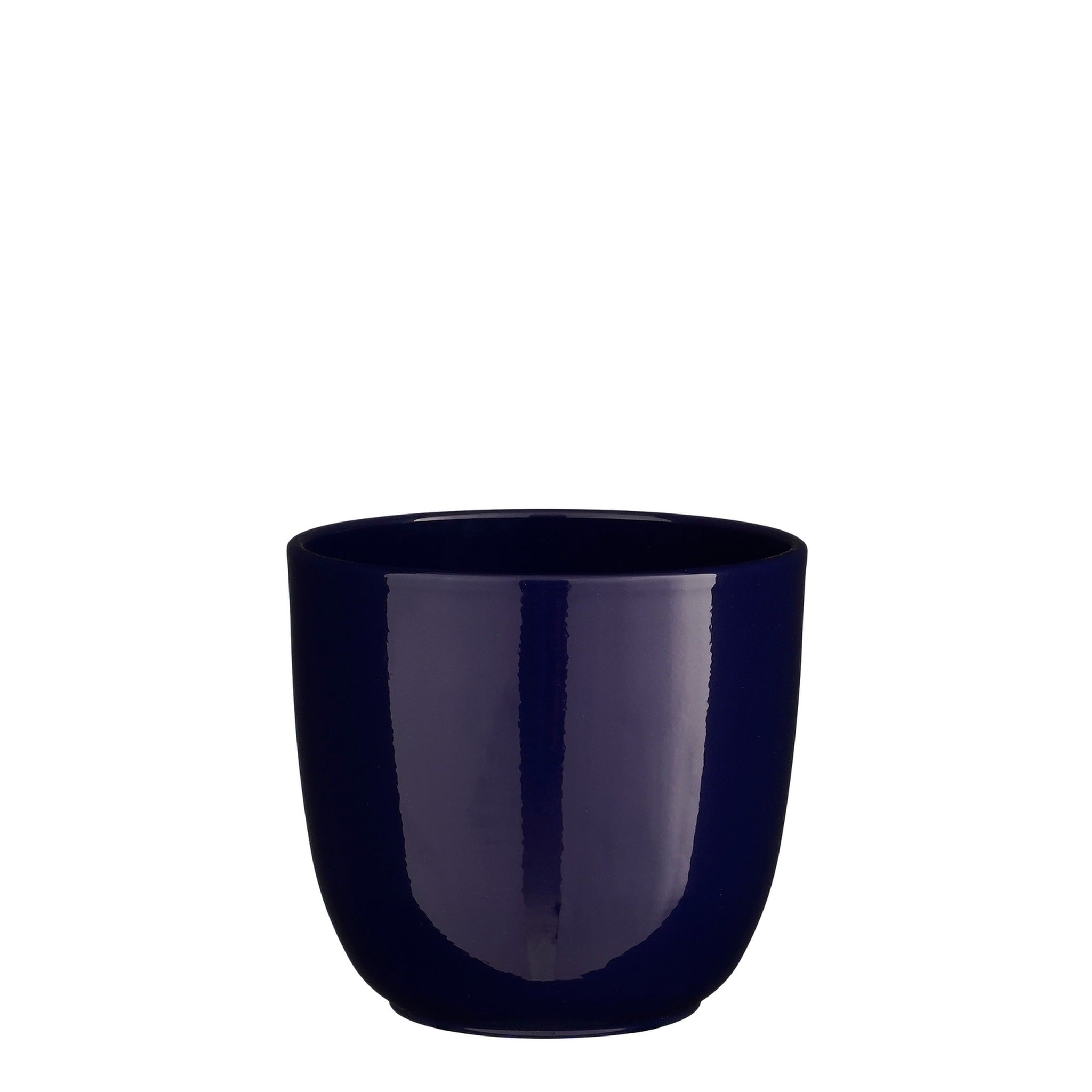 Mica Decorations Bloempot Tusca - 17x17x16 cm - Keramiek - Donkerblauw