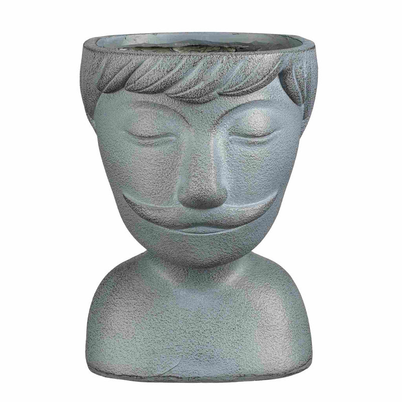Mica Decorations Plantenbak Boyd - 29x28x40 cm - Magnesium - Grijs
