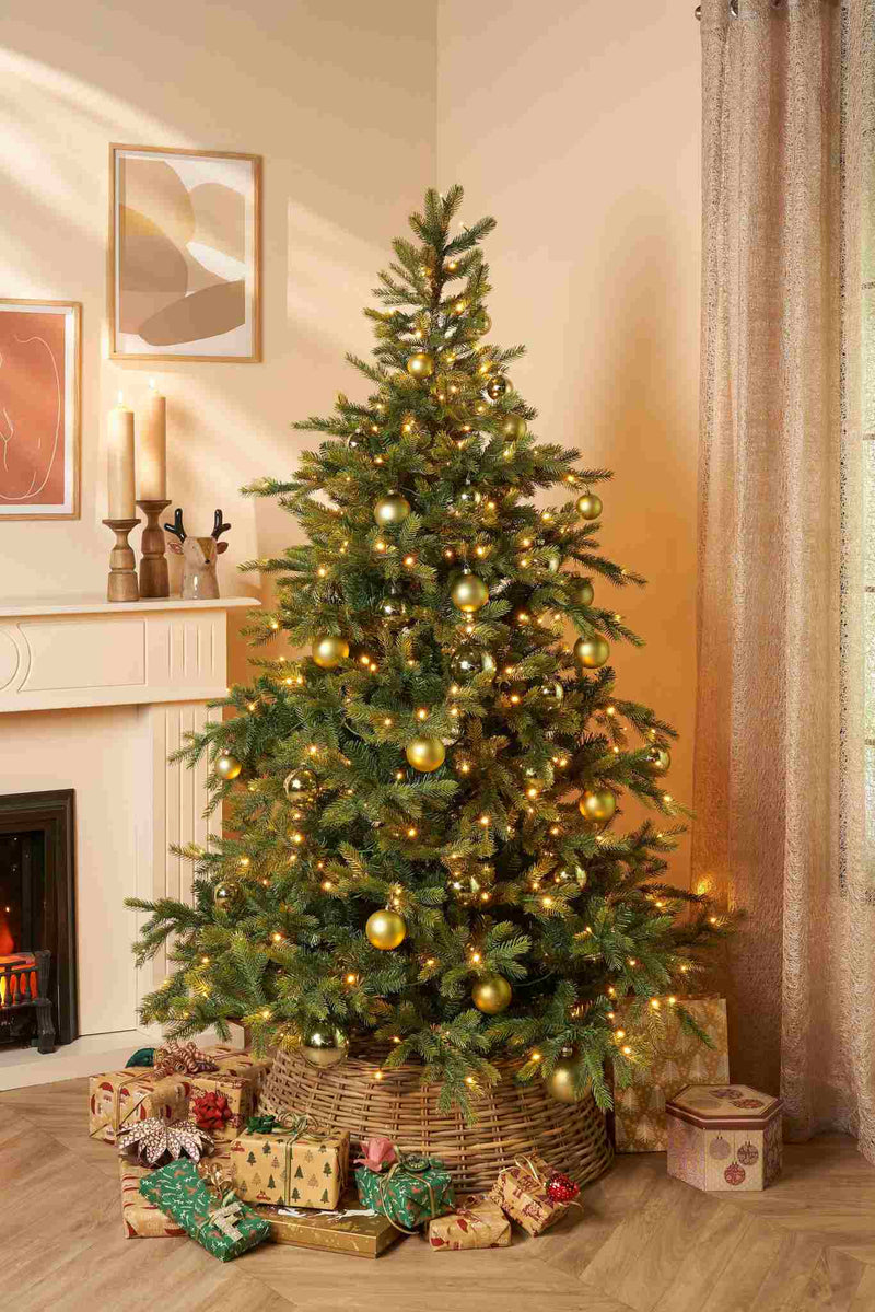 Black Box Kunstkerstboom Grimshaw - 152x152x215 cm - LED lampjes - Groen