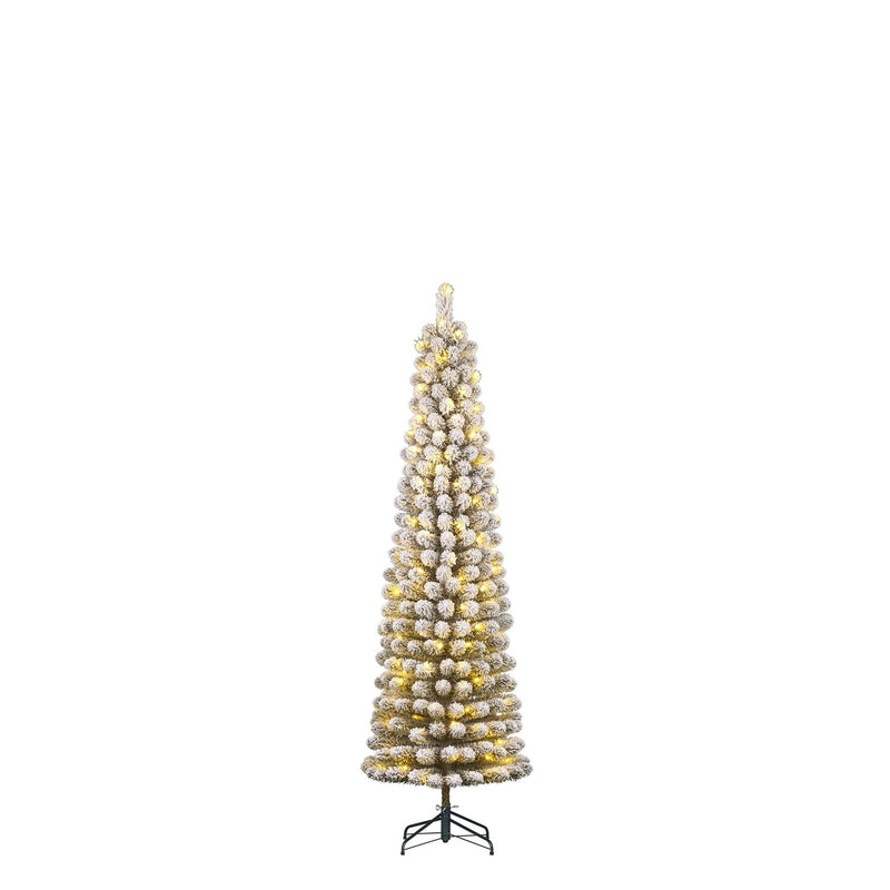 Black Box Kunstkerstboom Charlton - 48x48x155 cm - LED lampjes - Besneeuwd,Groen