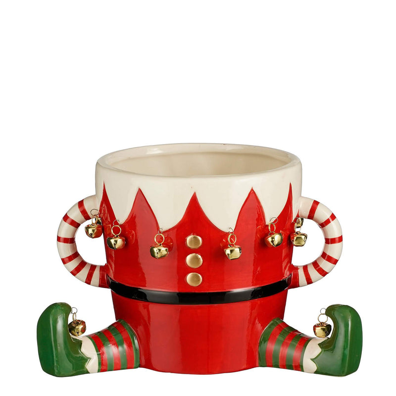House of Seasons Bloempot Funny - 29x18x17 cm - Dolomiet - Rood
