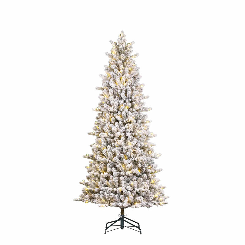 Black Box Trees Kunstkerstboom Harma - 96x96x215 cm - PVC - Besneeuwd,Groen