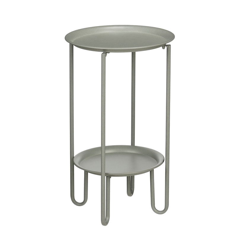 Mica Decorations Tuintafel Loft - 35x35x60 cm - Ijzer - Grijs