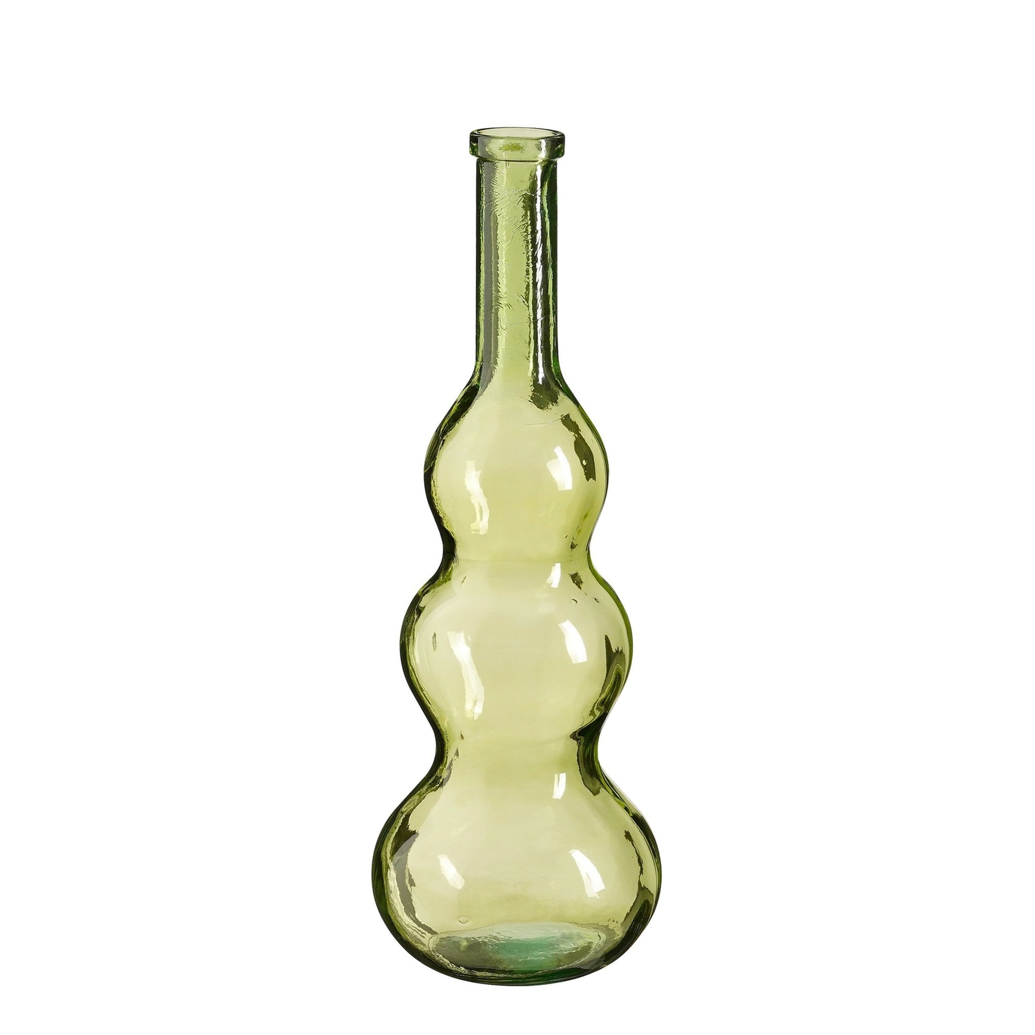 Mica Decorations Vaas Benito - 26.5x26.5x75 cm - Glas - Licht Groen