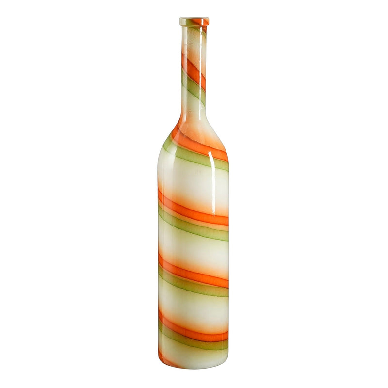 Mica Decorations Vaas Rioja - 21x21x100 cm - Gerecycled glas  - Creme
