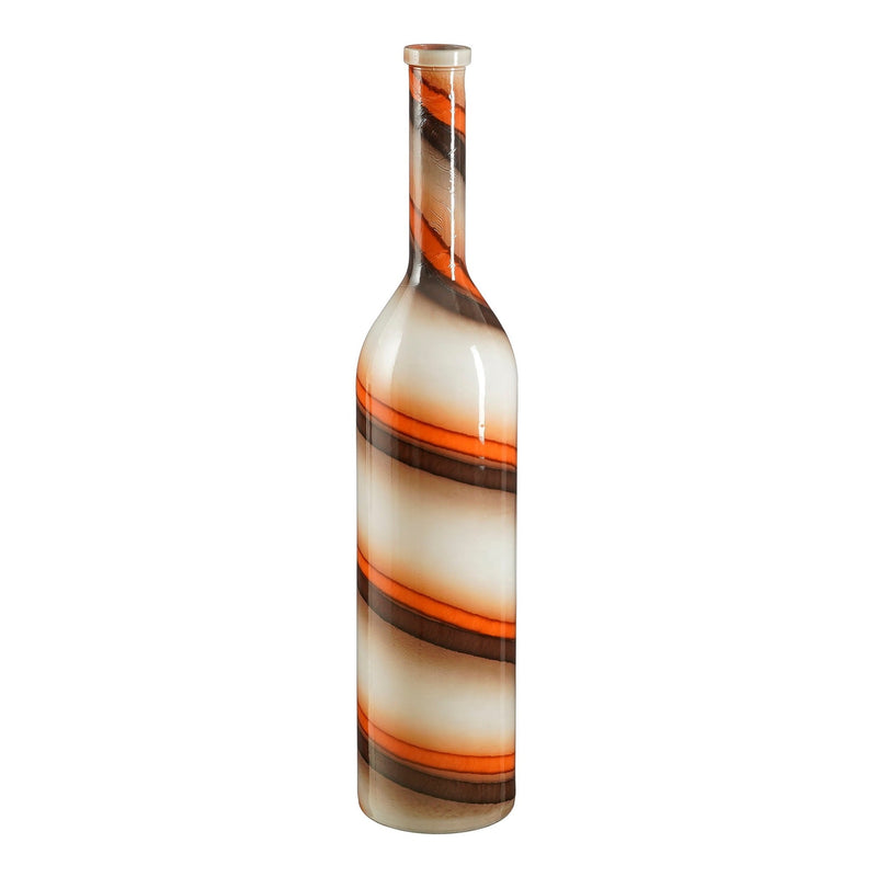 Mica Decorations Vaas Rioja - 21x21x100 cm - Gerecycled glas  - Bruin