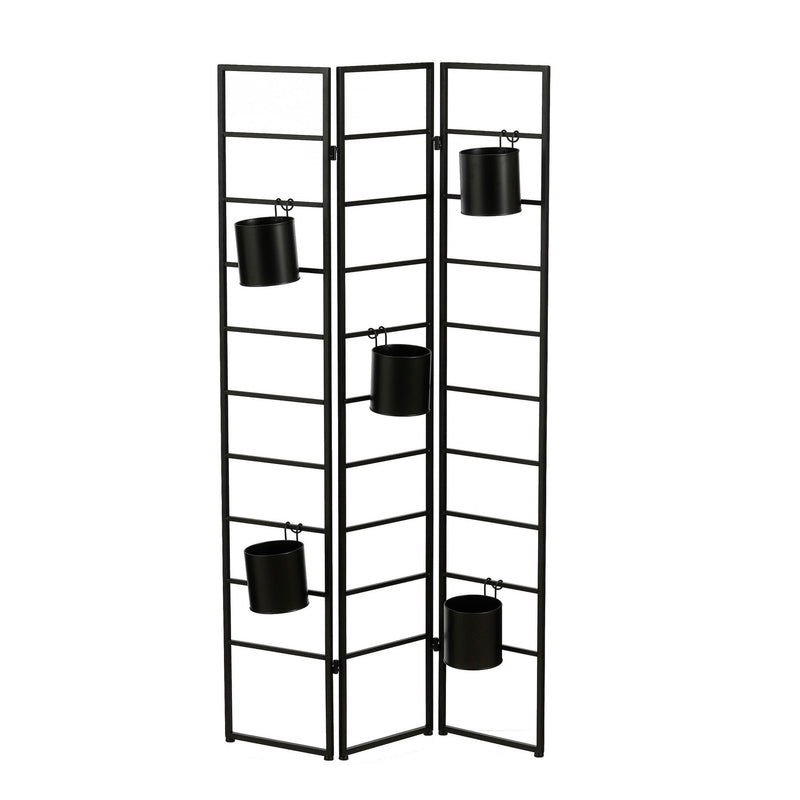Mica Decorations Plantentafel Foldable - 86x12x150 cm - Ijzer - Zwart