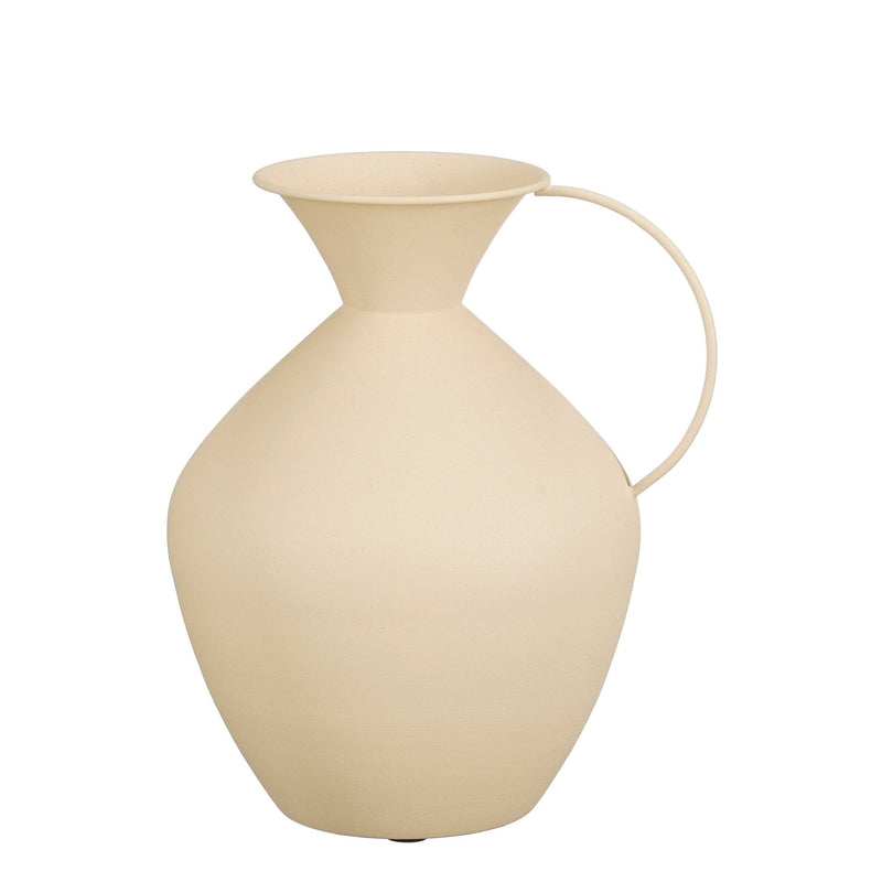Mica Decorations Vaas Gyge - 26x22x30 cm - Ijzer - Gebroken Wit