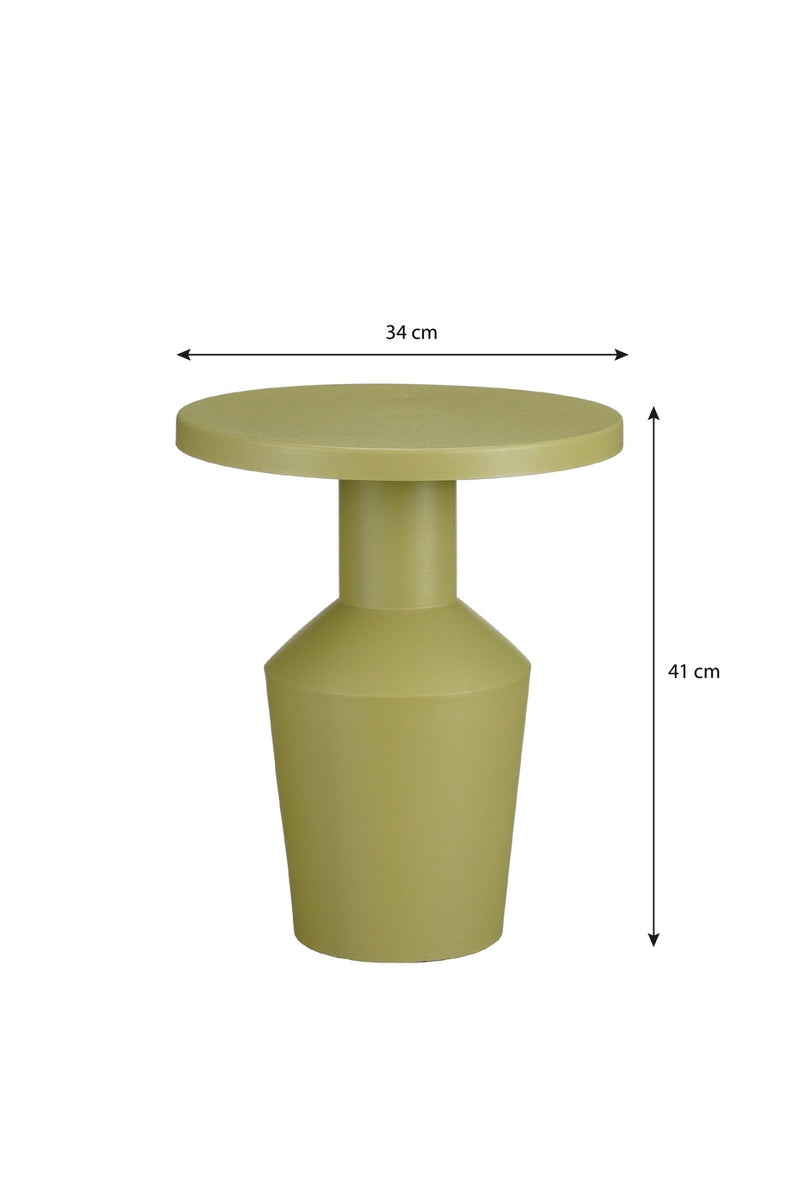 Mica Decorations Bijzettafel Feroza - 34x34x41 cm - Ijzer - Licht Groen