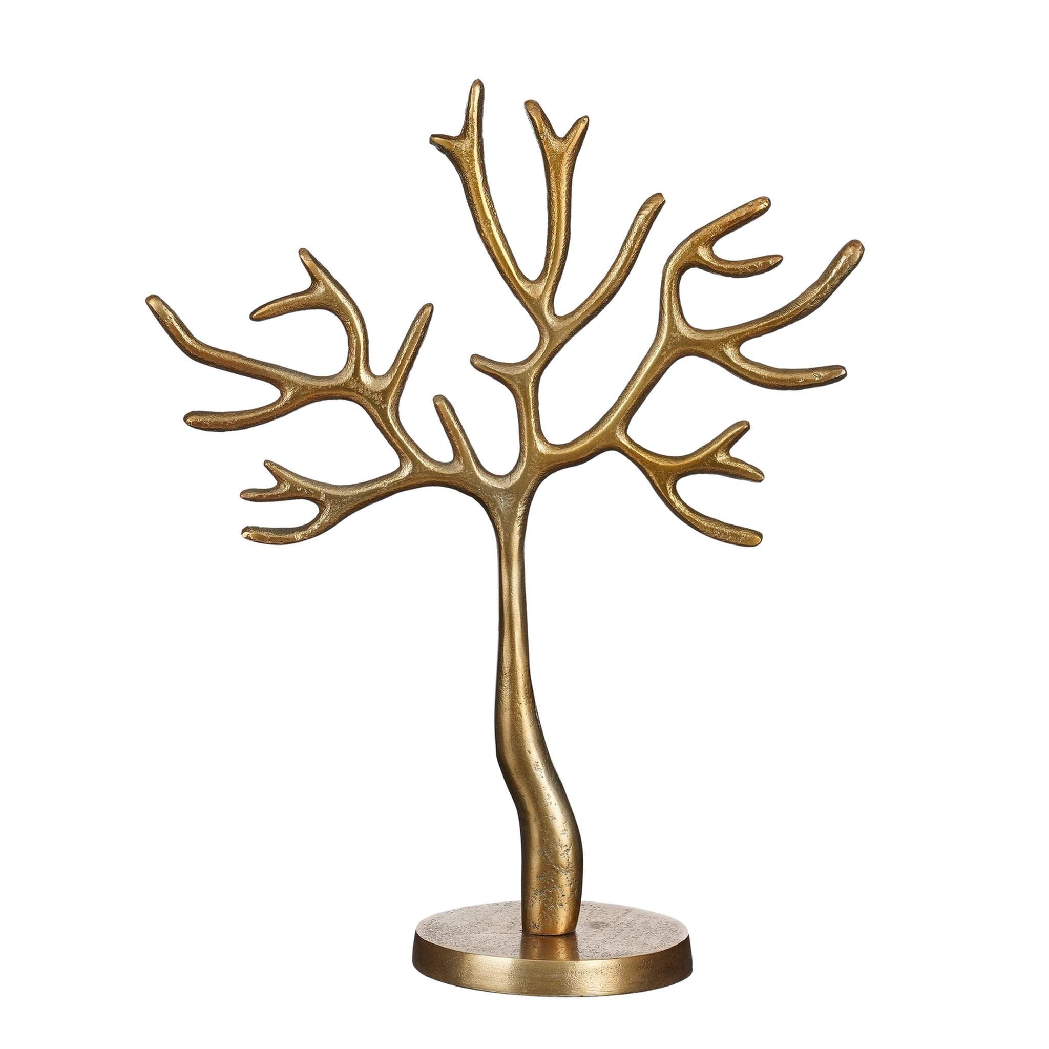 Mica Decorations Decoratief Object Boom - 31.5x12x39 cm - Aluminium - Goud