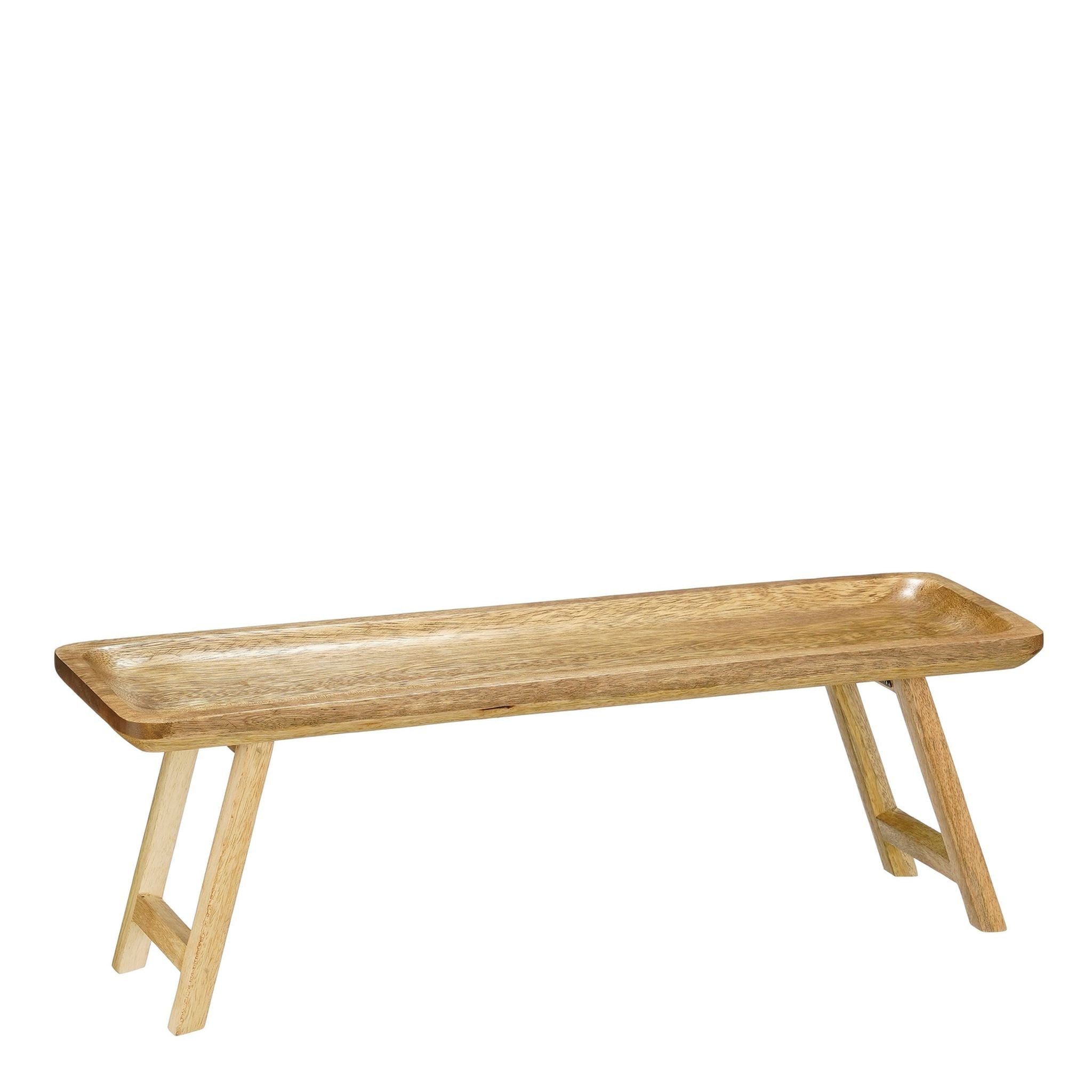 Mica Decorations Plateau Duko - 50x15x17 cm - Hout - Donker Bruin