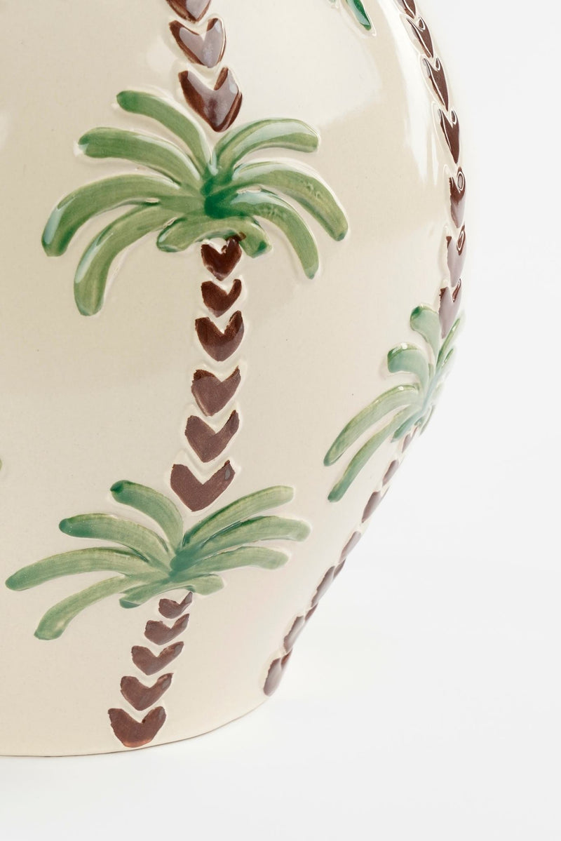 Mica Decorations Vaas Paradiso - 28x28x28 cm - Keramiek - Gebroken Wit