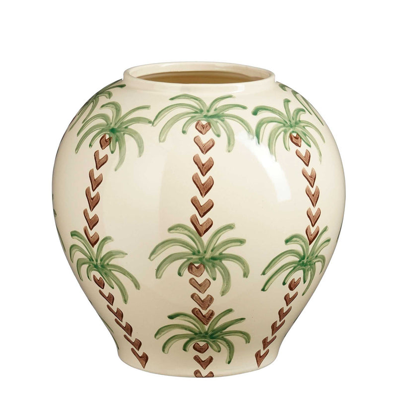 Mica Decorations Vaas Paradiso - 28x28x28 cm - Keramiek - Gebroken Wit